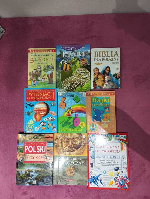 książki (encyklopedie, książki dla dzieci i inne)