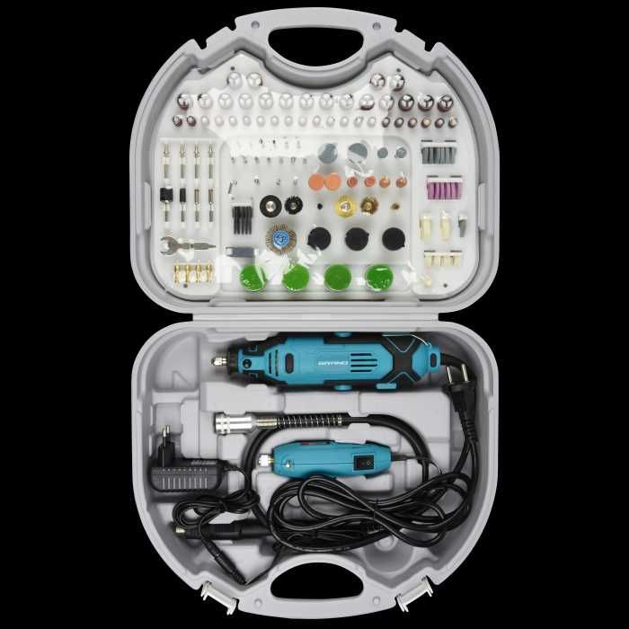 Гравер Grand МГ-670К/12V NEW 252 шт насадок, машина гравірувальна 2в1