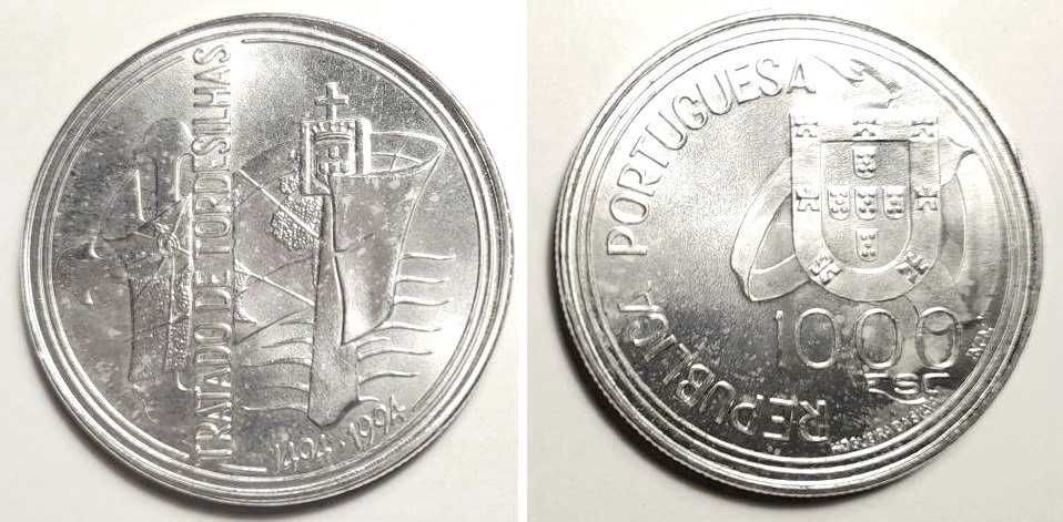 Moedas Portuguesas - 1000$ escudos (em Prata)