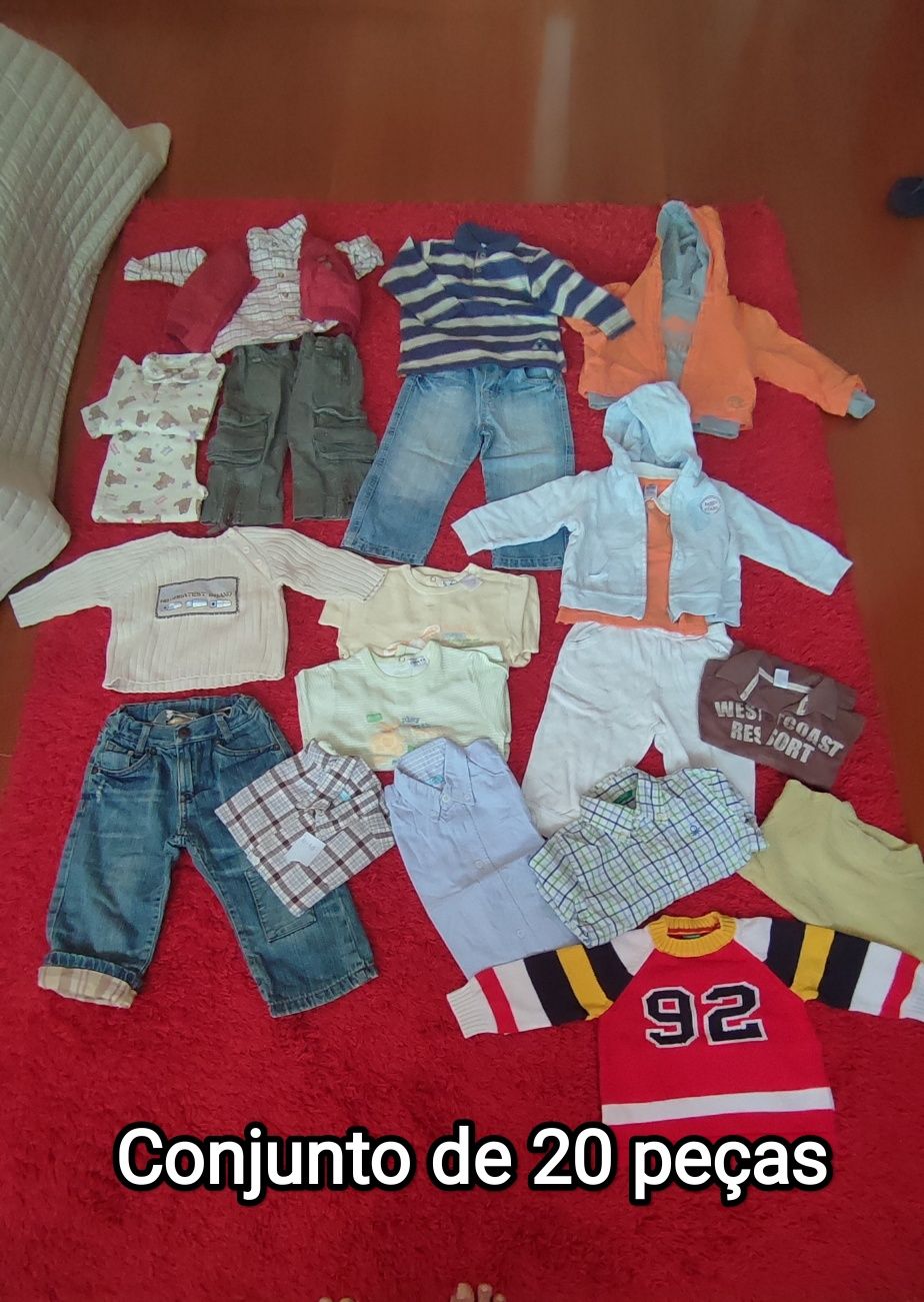 Conjunto de 20 peças variadas, para um bebé com estilo