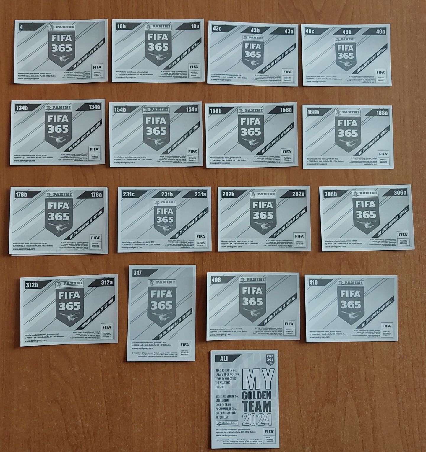 FIFA 365 naklejki + złote 2024 NOWE