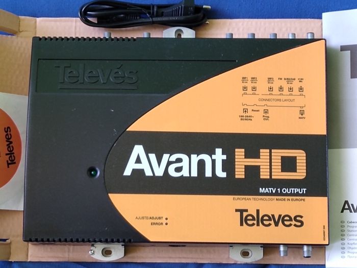 Programowany Kanałowy wzmacniacz antenowy Televes Avant HD