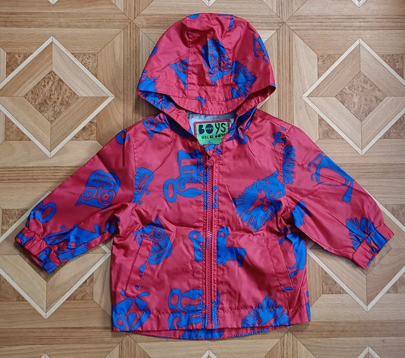 Kurtka przejściowa z kapturem dla chłopca Next 68/74