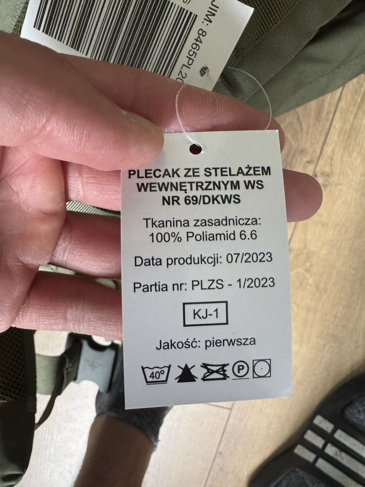 Plecak ze stelażem wewnętrznym ws dkws 69 górski grom jwk formoza nil