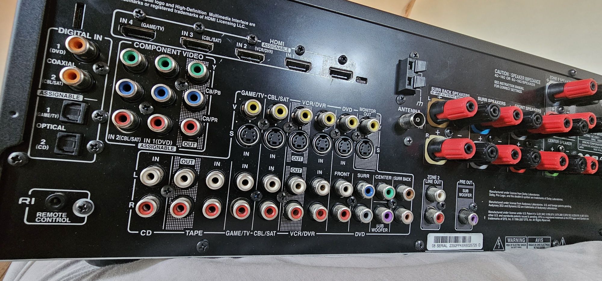 Amplificador Onkyo Tx SR 606