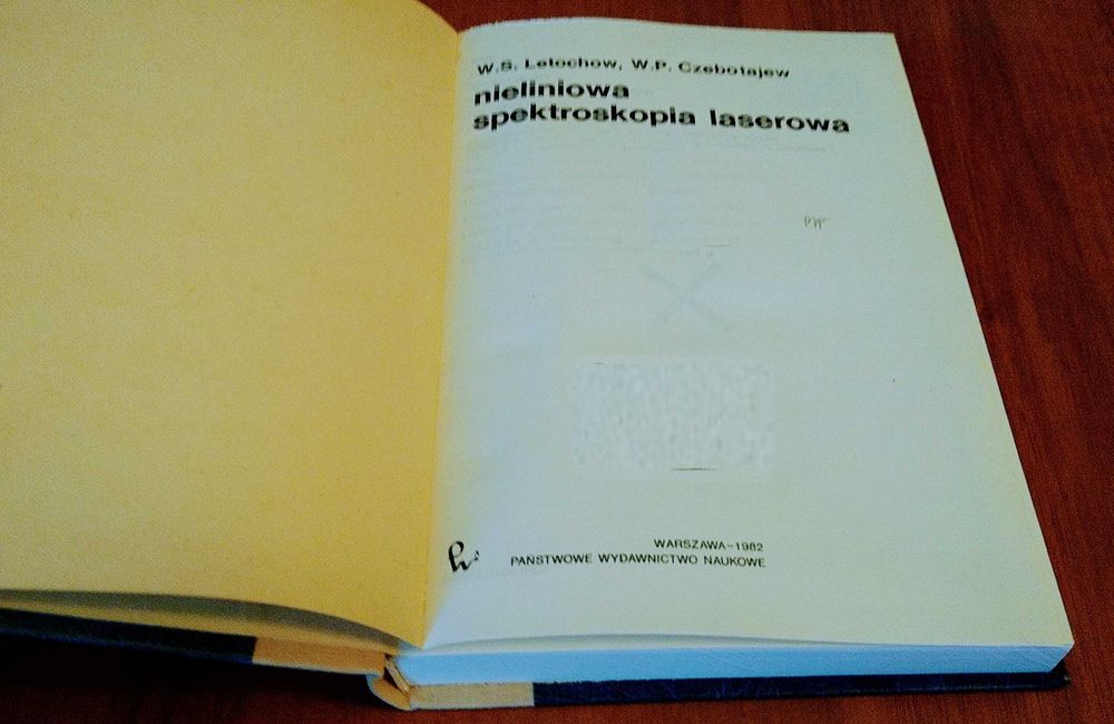 Nieliniowa spektroskopia laserowa Letochow Czebotajew twarda bdb-
