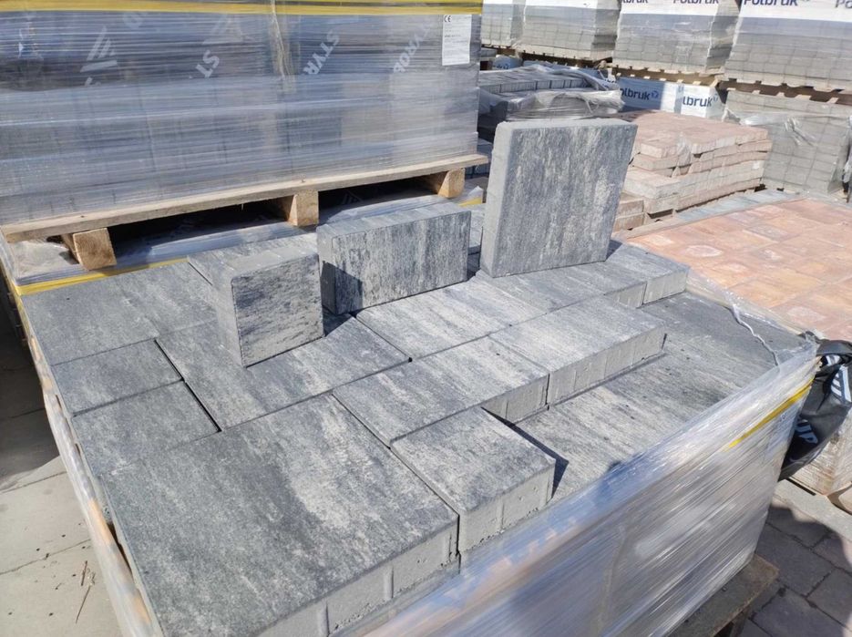 Kostka brukowa VENO 6 cm kolor stalowo bialy