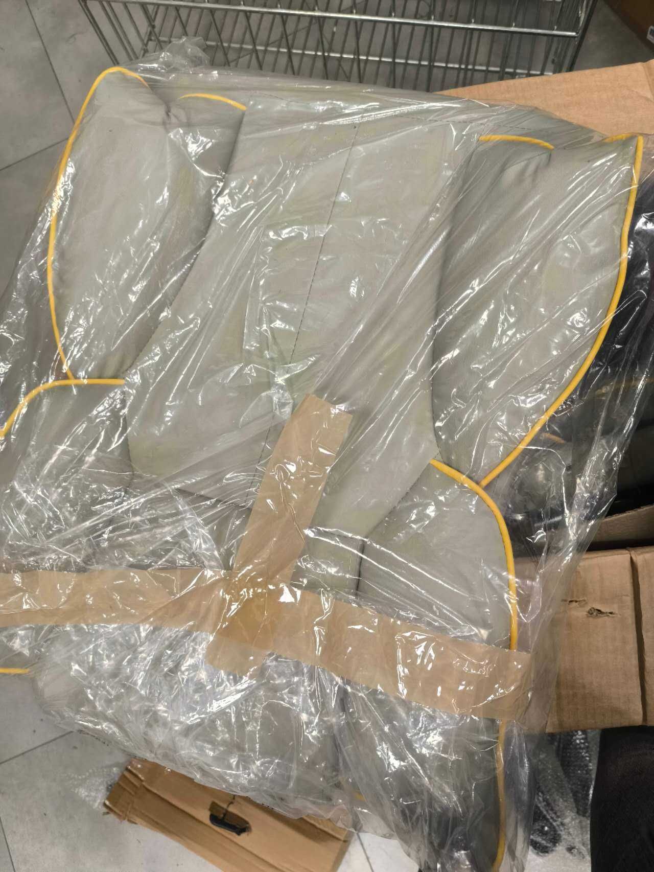 Fotel ergonomiczny biurowy obrotowy z podnóżkiem do biurka Khaki