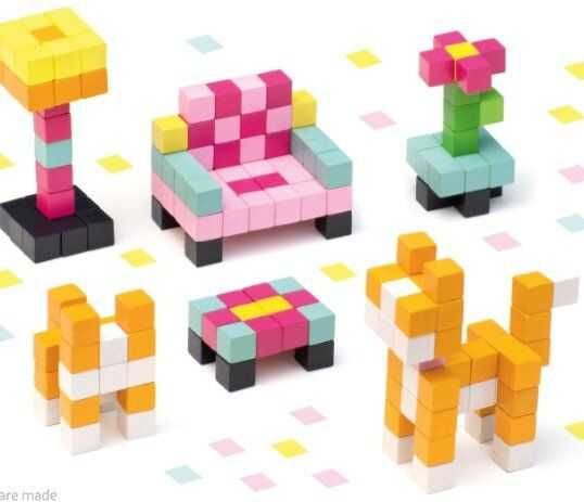 Дерев'яні конструктори Cubika World Африка та будинок кішки.