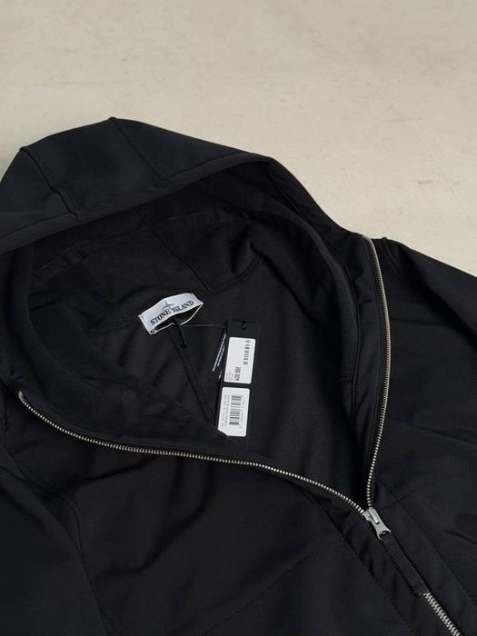 Куртка Stone Island light soft shell-r чорна чоловіча