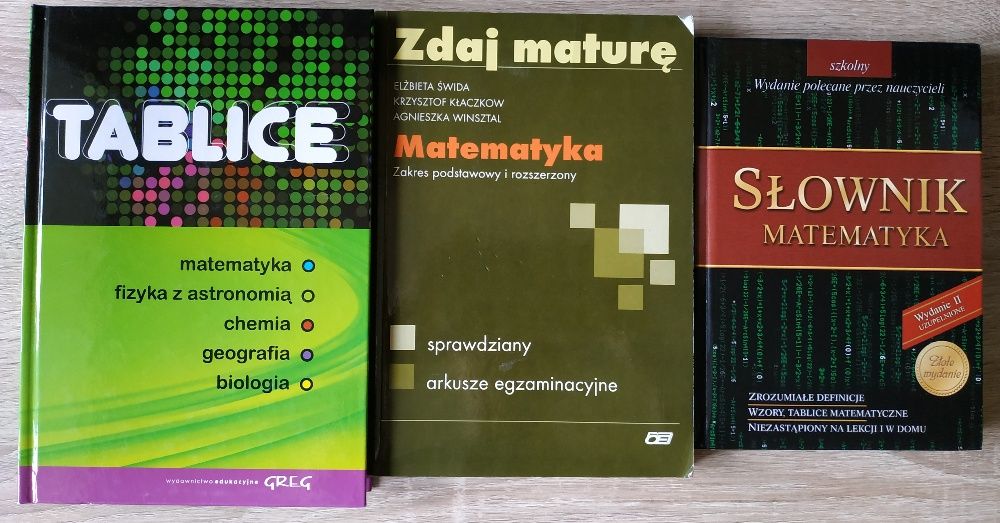 Zestaw 6 książek pomocy naukowych matematyka matura