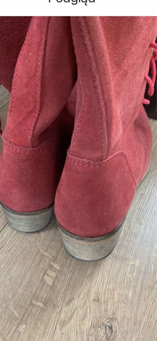 Sztyblety skóra zamsz rozm 41