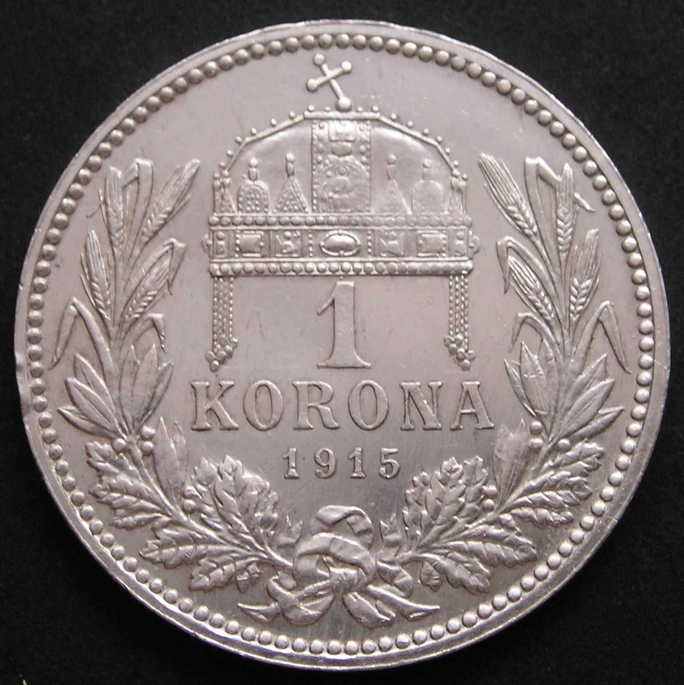 Austro - Węgry 1 korona 1915 - cesarz Franciszek Józef - srebro