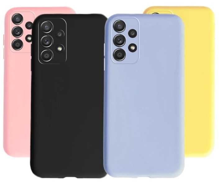 Conjunto de 1 capa silicone Preta  + 2 Películas para Samsung A13 5G