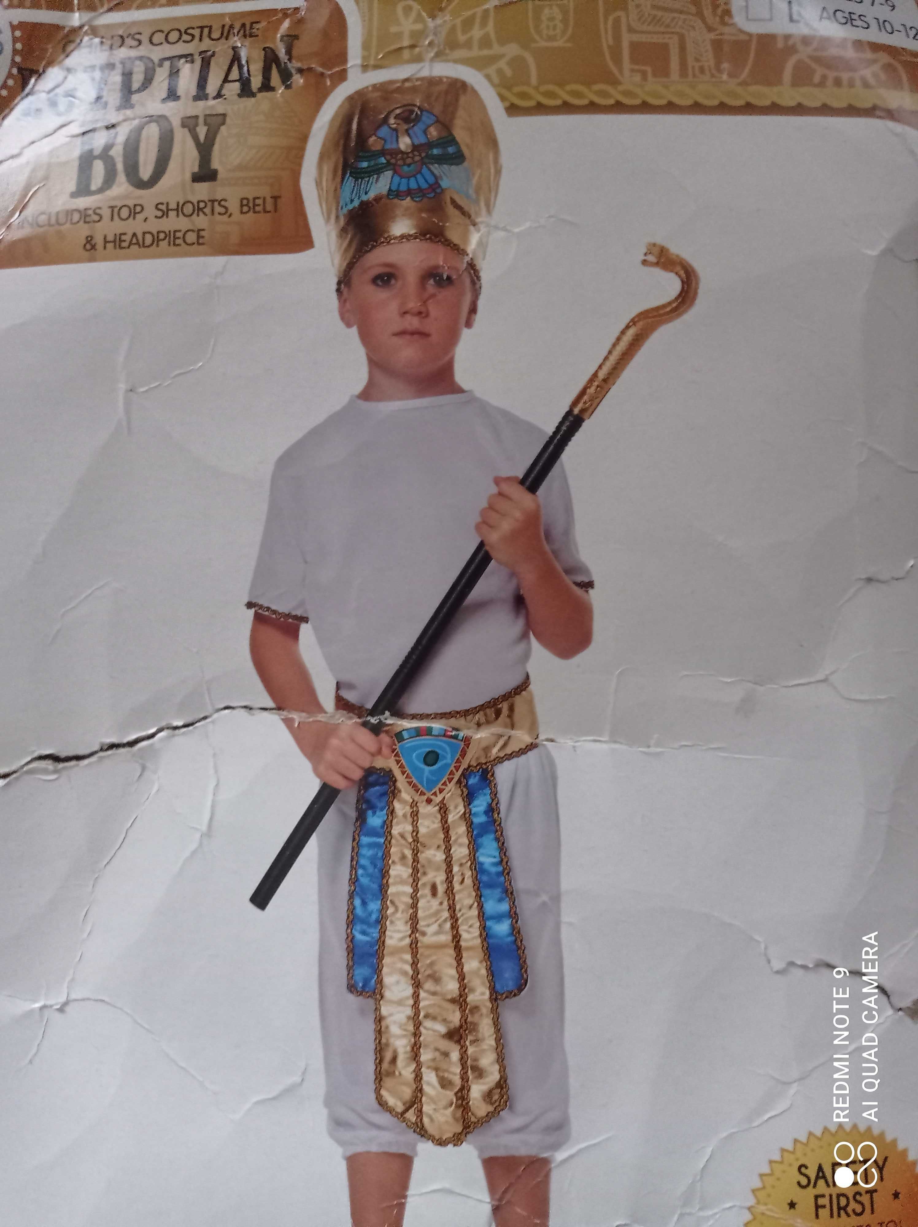 Egipcjanin chłopiec strój karnawałowy przebranie 7-9 lat