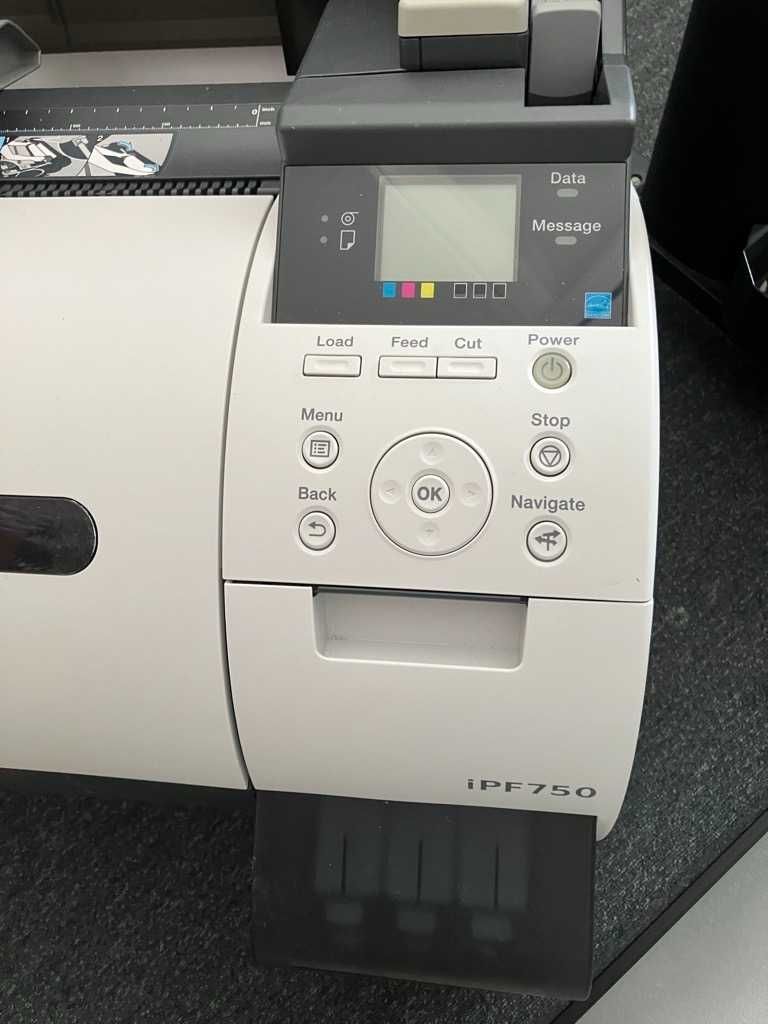 Ploter CANON iPF750 sprawny z kompletem tonerów