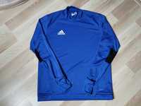 Bluza sportowa męska Adidas L/XL niebieska 3 paski do biegania