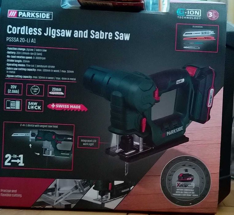 NOWA 2w1 akumulatorowa wyrzynarka i piła szablasta +AKU + 19BRZESZCZOT