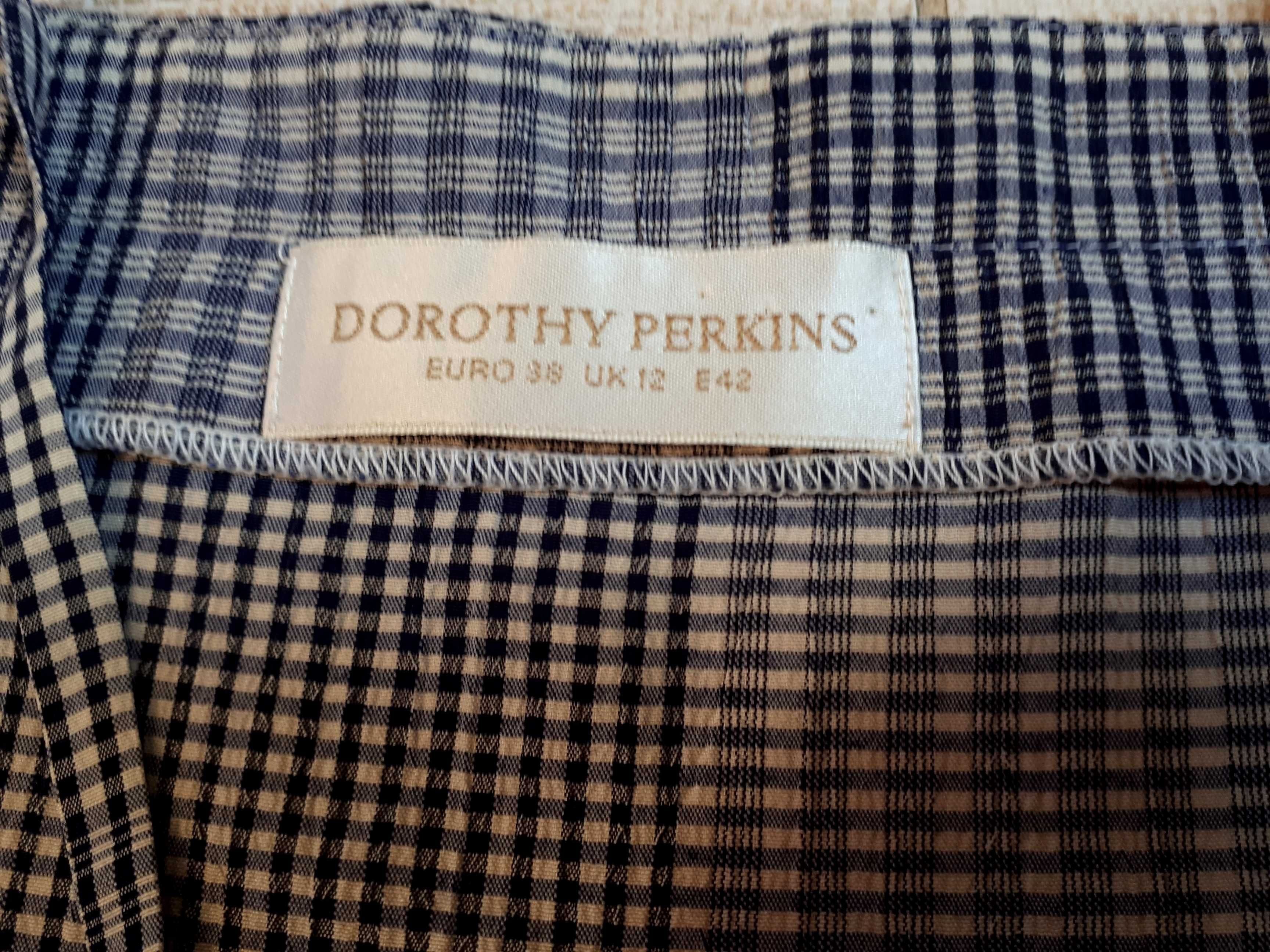 letnia sukienka mini w kratę na szeleczkach Dorothy Perkins 40/42/L/XL