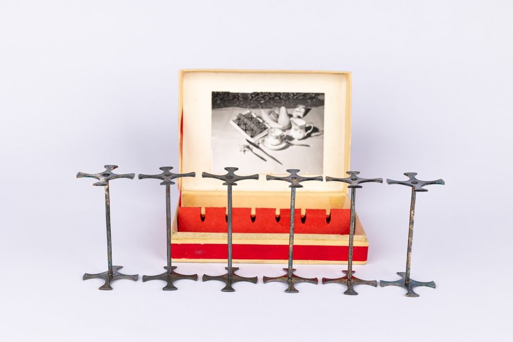 Koziołki podstawki pod sztućce vintage PRL