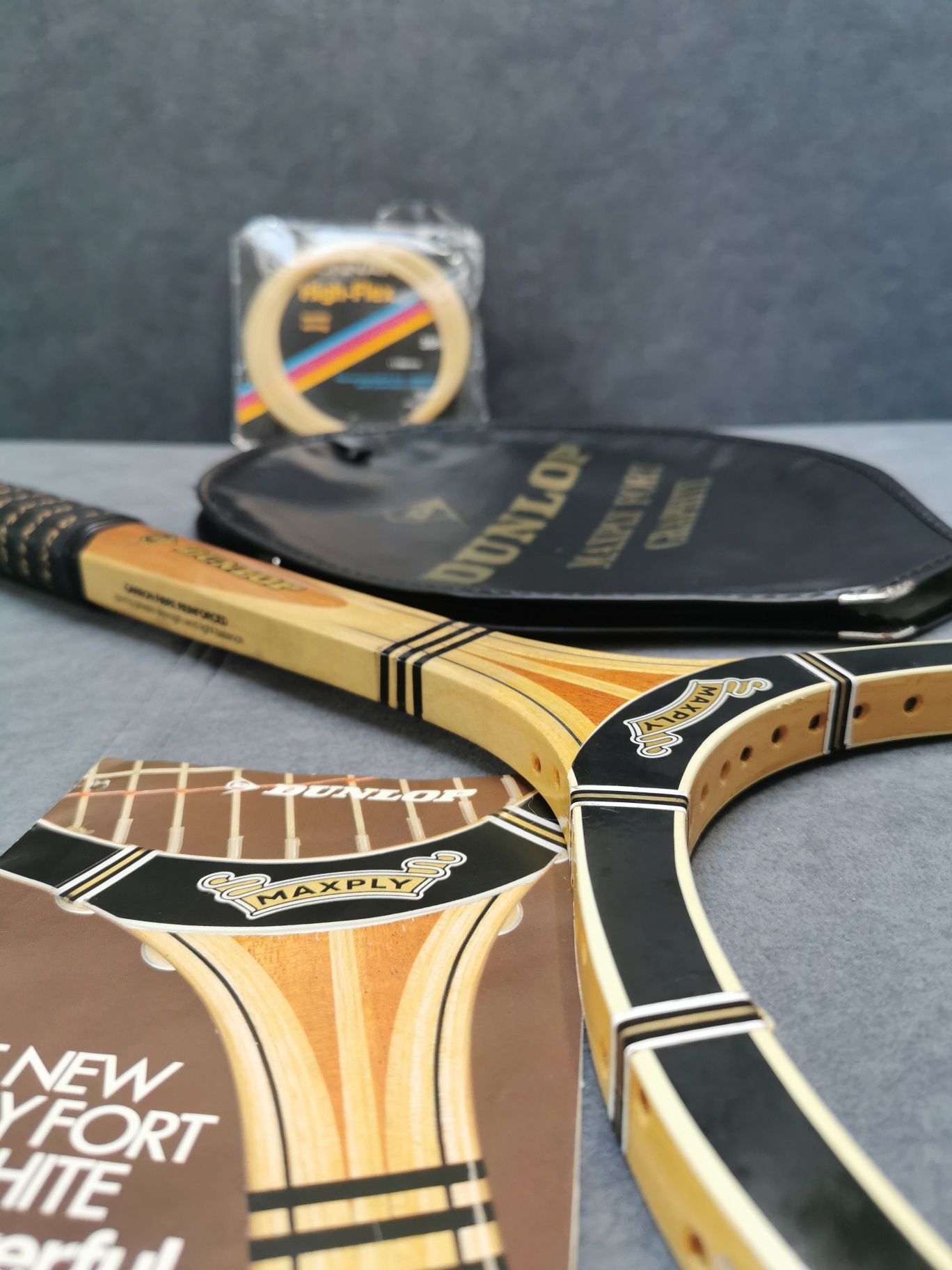 Dunlop Maxply Fort Graphite / Rakieta drewniana tennis / Vintage Retro
