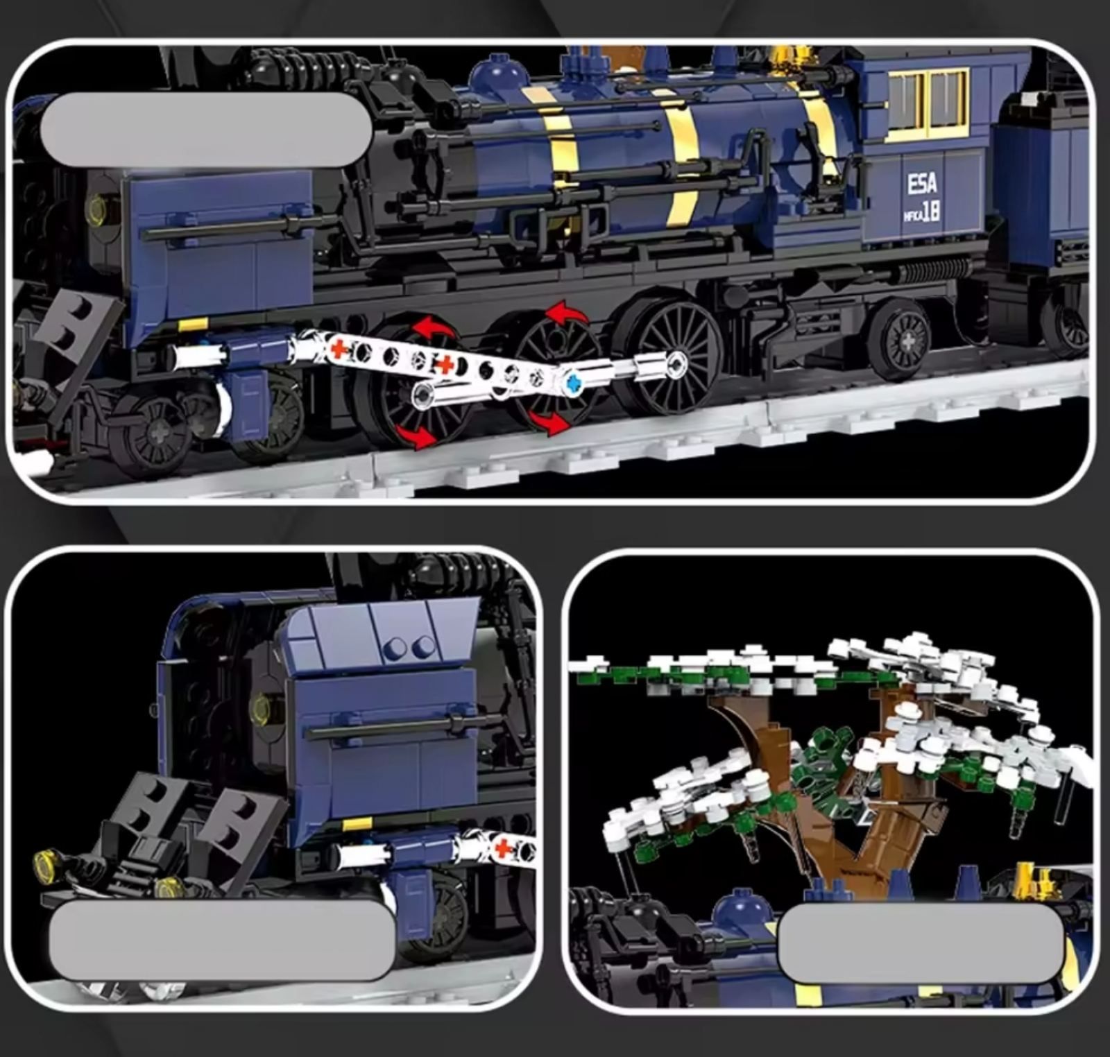 Конструктор паровоз 1в1 Lego Technic 1052 деталей Лего