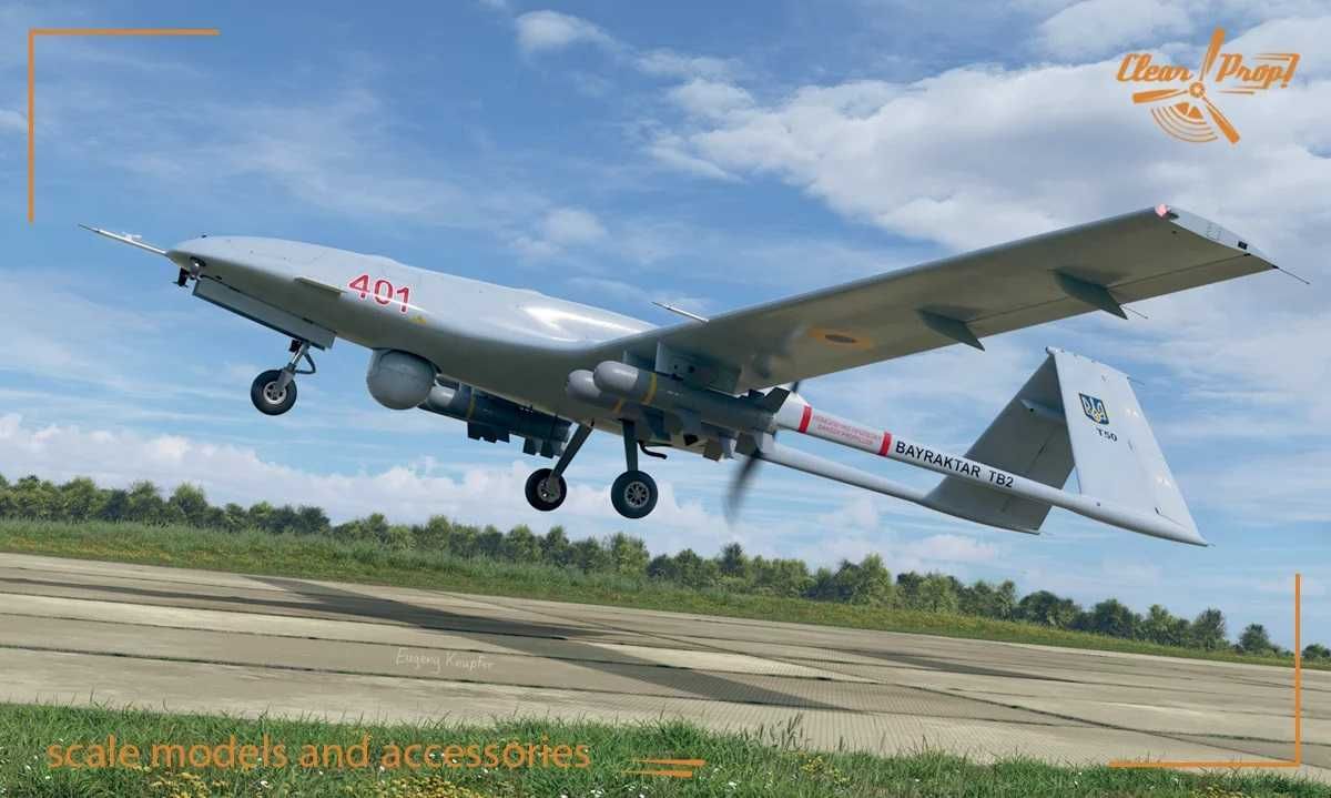 Збірна модель БПЛА Байрактар TB.2 UAV, 1:48, Clear Prop, CP4809