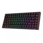 klawiatura mechaniczna royal kludge rk84 rgb, red switch (czarna)