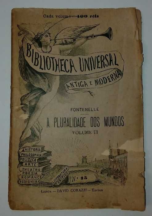 Livro de 1888 - A Pluralidade dos Mundos, por Fontenelle