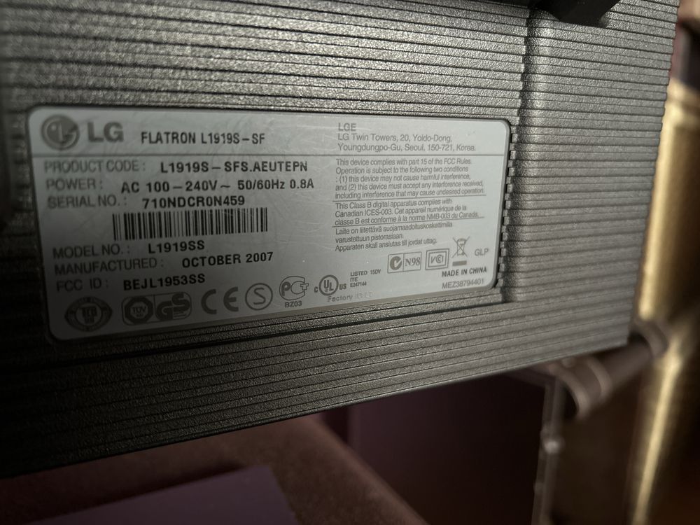 Monitor LG 19” sprawny