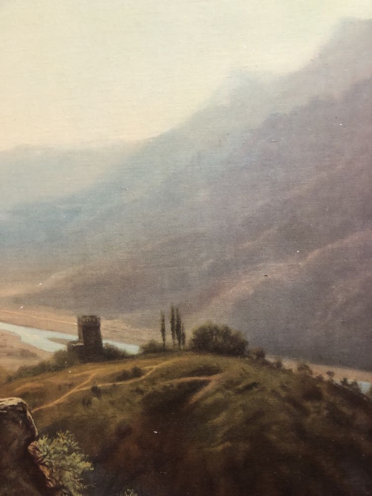 Картина - В ГОРАХ КАВКАЗА - Лев Феликсович Лагория, холст/масло,1879,