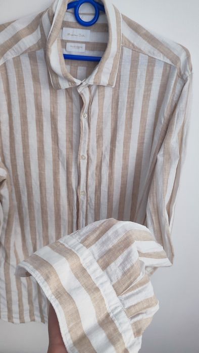 Elegancka damska koszula Massimo Dutti 42 XL 50% len 50% bawełna