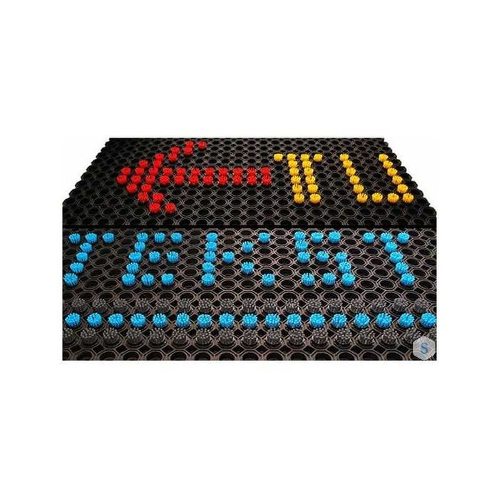 Wycieraczka gumowa ażur 100x150cm 16mm DOMINO PLASTER MIODU