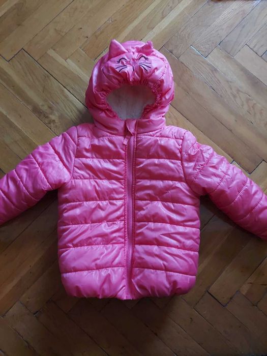 Kurtka zimowa, ocieplana kamizelka dla dziewczynki