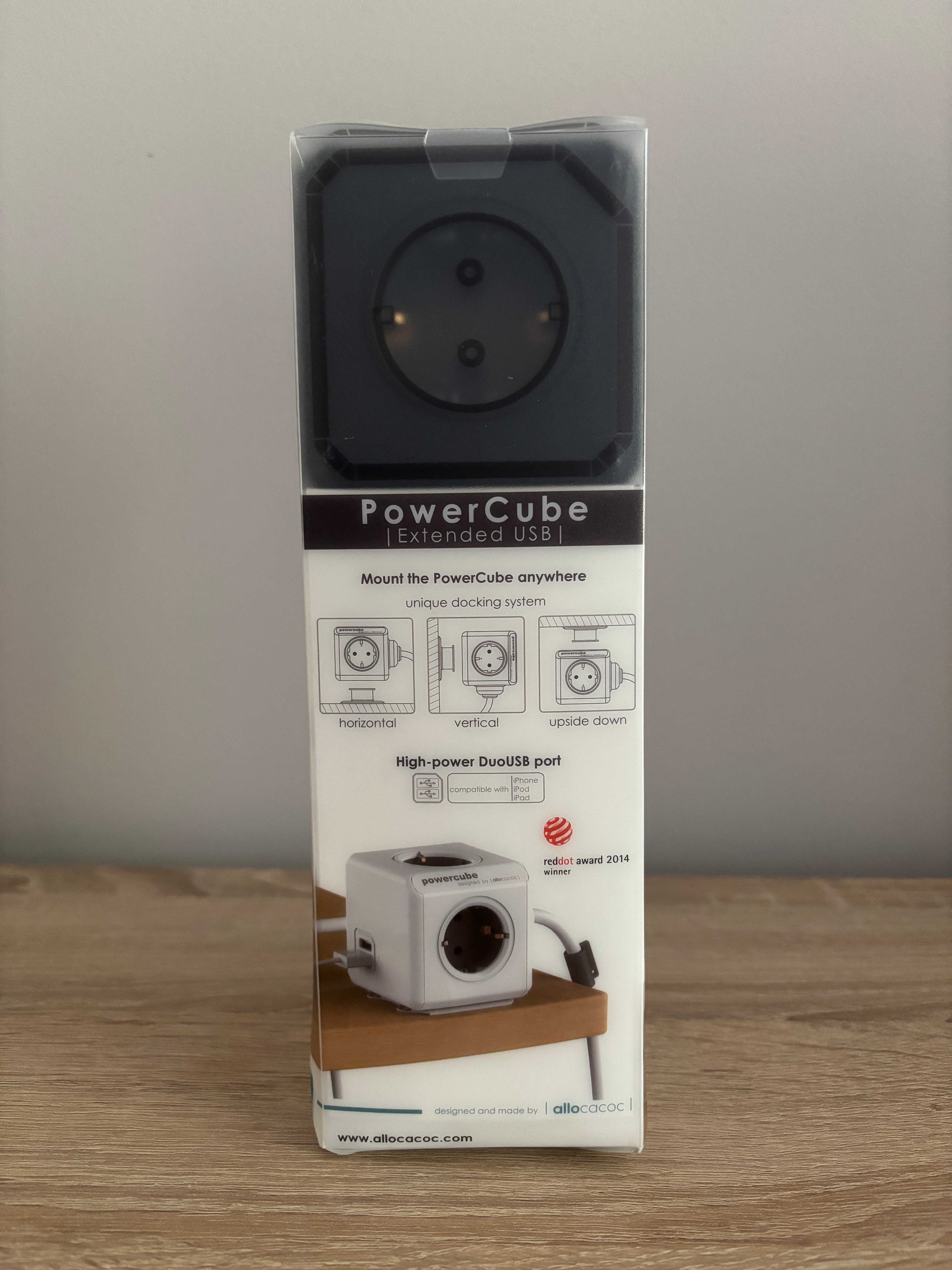Cube Power Przedłużacz 3 m | 4x 230V + 2x USB 2.1A | Czarny