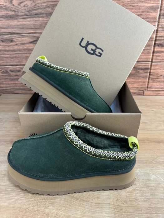 Уггі жіночі UGG TAZZ на платформі натуральна вовна