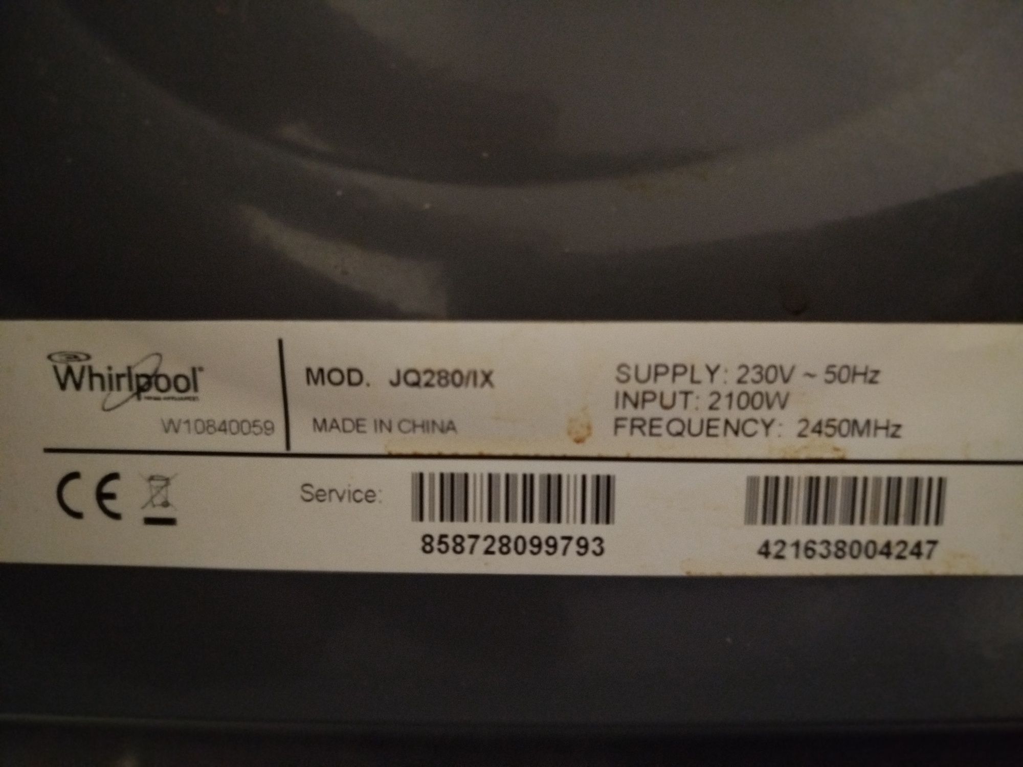 Whirlpool JQ 280 SL kuchenka mikrofalowa