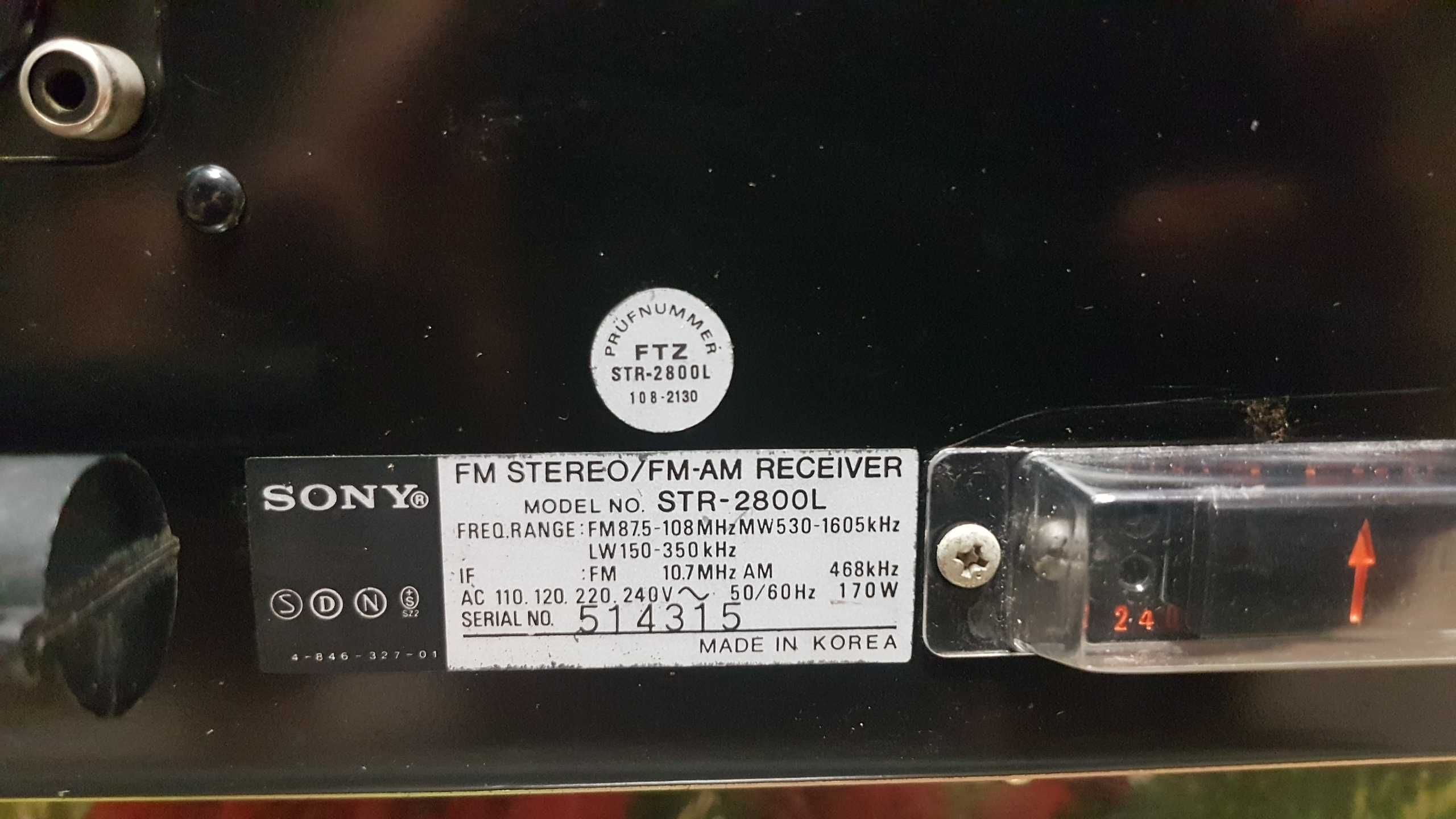 Усилитель/ресивер SONY STR-2800L stereo vintage made in Japan/Korea