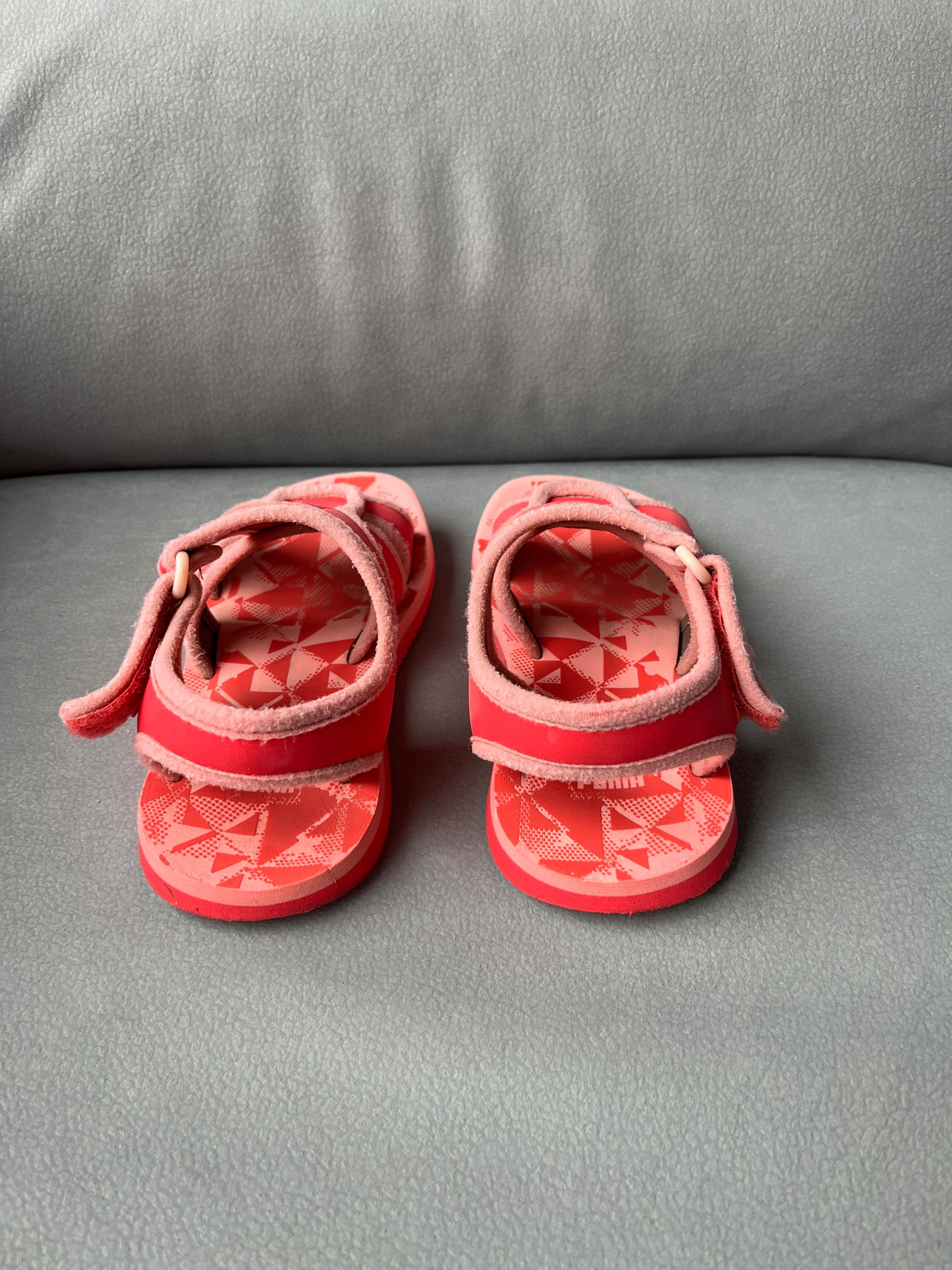 Różowe sandały PUMA sandałki dziewczęce z zapięciem na rzep 29-30