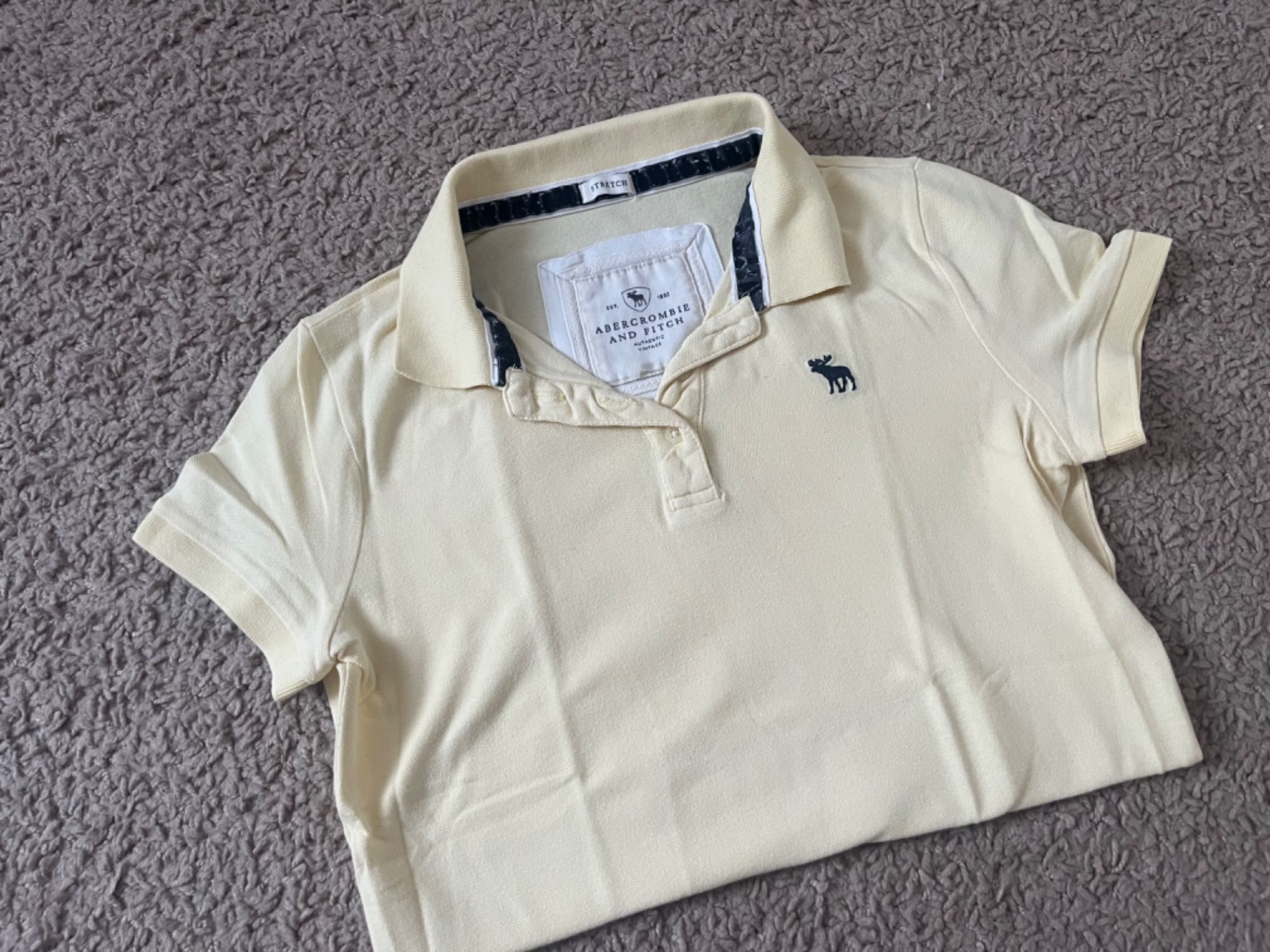 Abwrcrombie&fitch koszulka polo M cytrynowa