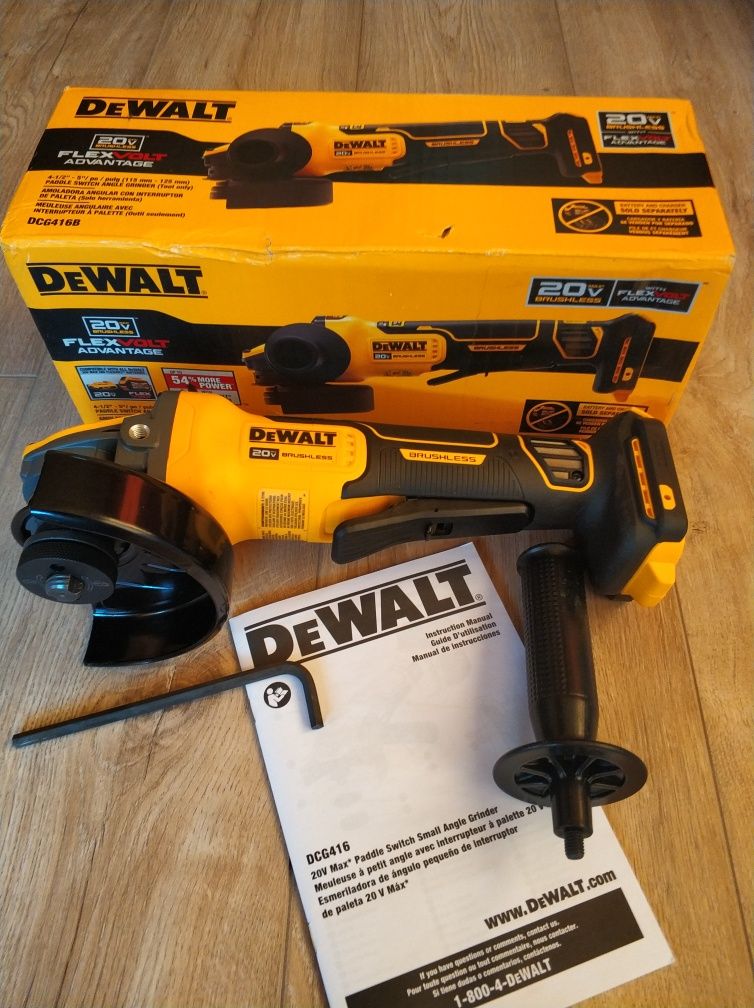 DeWALT аккумуляторная шлифмашинка  DCG416 ADVANTAGE FLEX VOLT болгарка