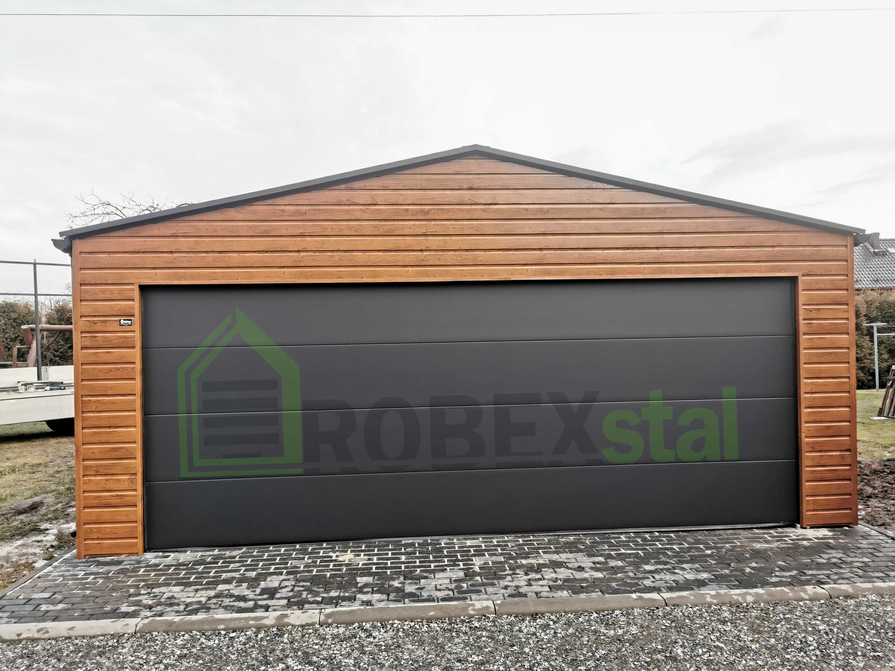 Garaż blaszany 9x5 garaż trzystanowiskowy drewnopodobny producent 6x6