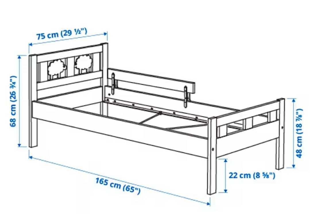 Cama de criança + estrado + colchão