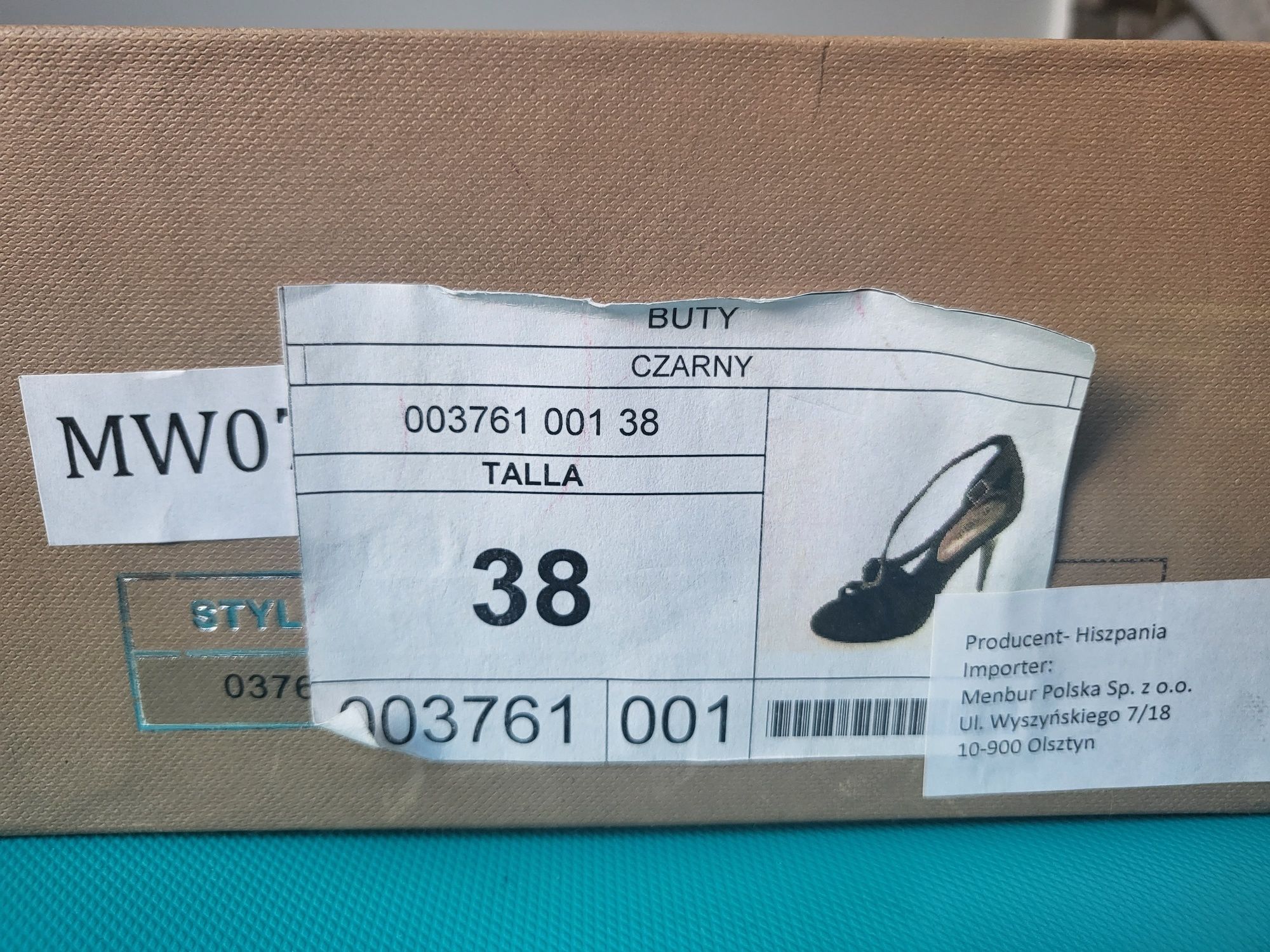 Buty sandały na obcasie Menbur r.38