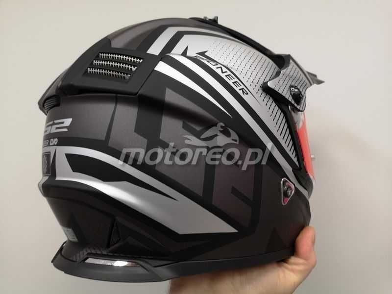 HIT! Kask LS2 MX436 Pioneer Evo MASTER Mat Titanium Enduro/Cross