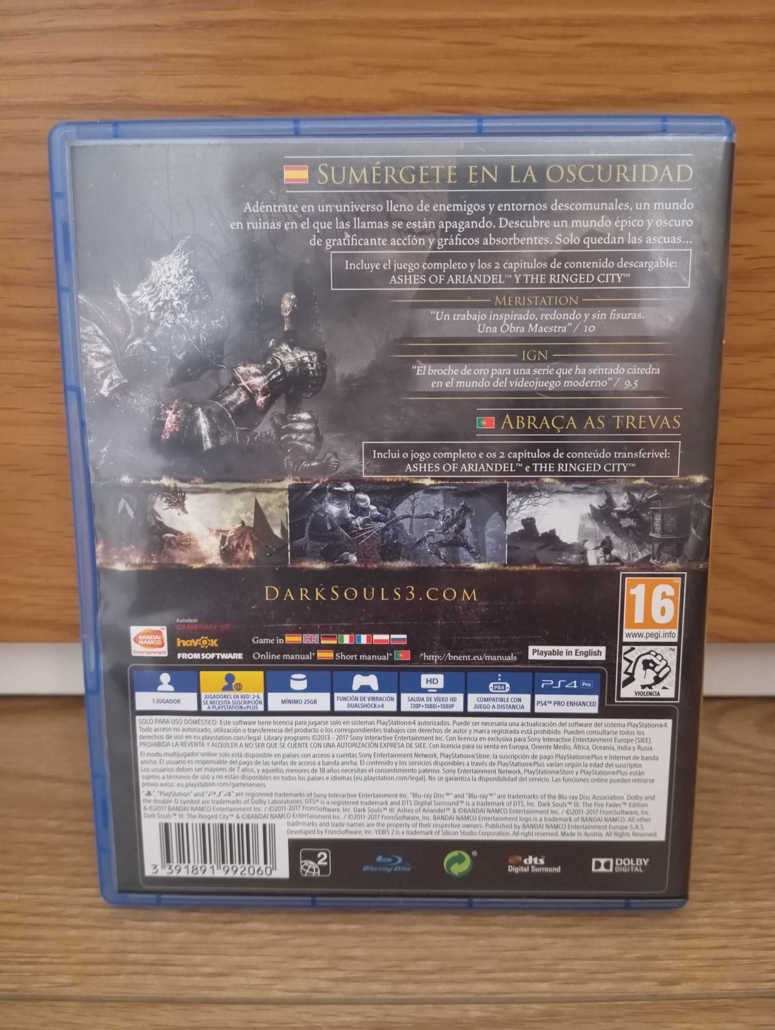 Dark Souls 3 GOTY PS4 PlayStation 4 (retomo jogos PS1 PS2 PS3)