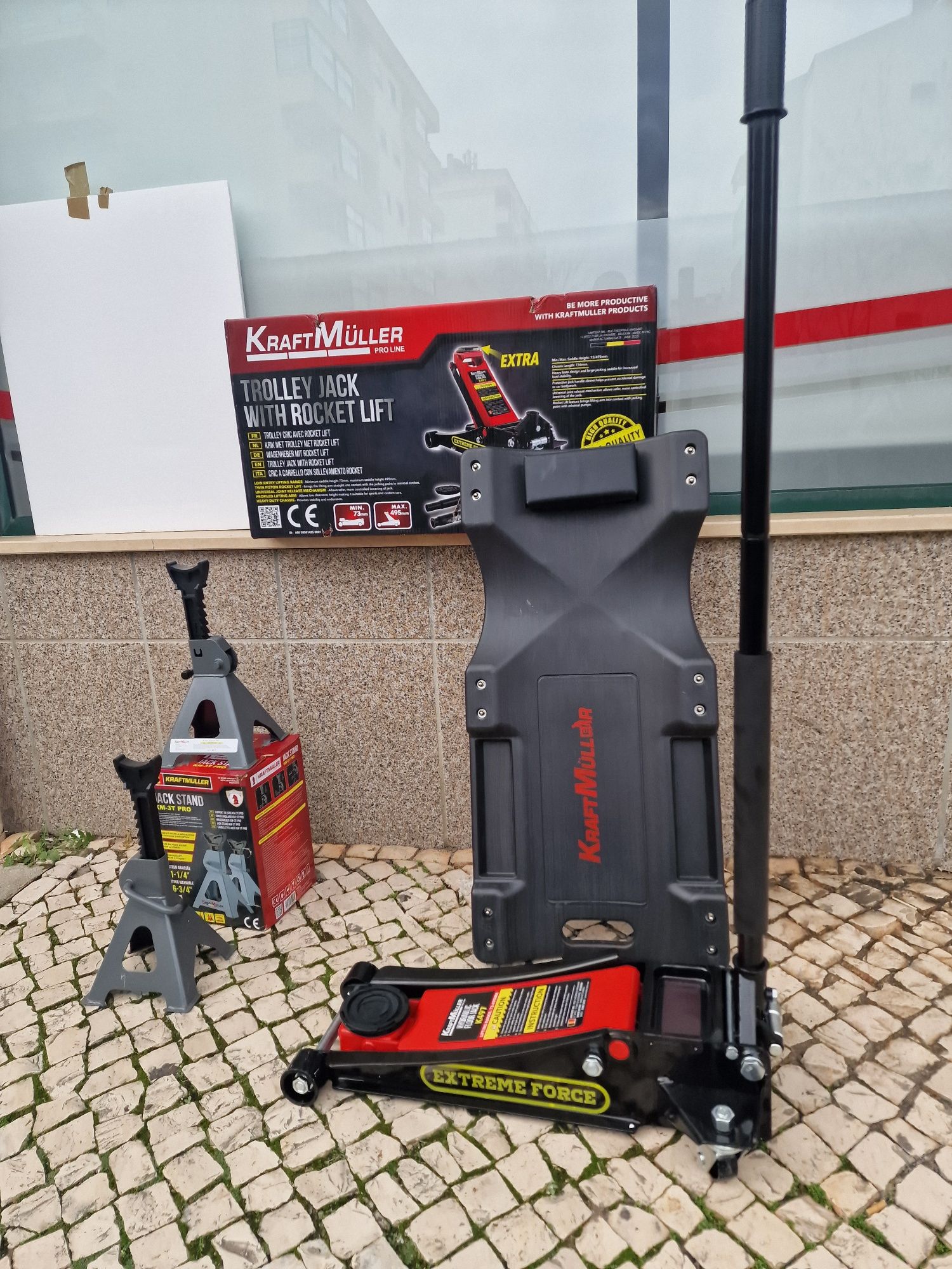 Conjunto Macaco Hidraulico de Baixo Perfil 4 toneladas novo