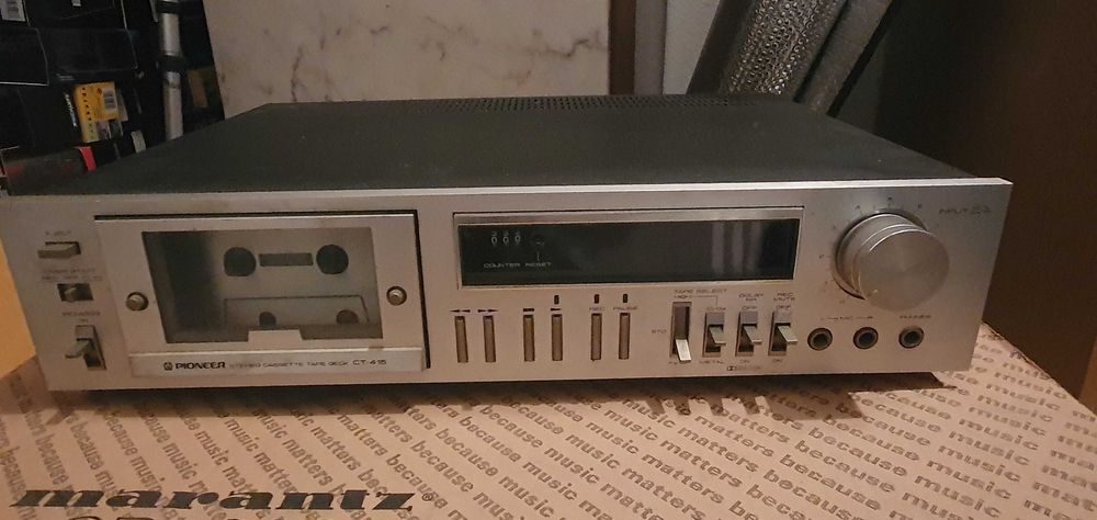 Pioneer conjunto de amplificdor e deck de casssetes