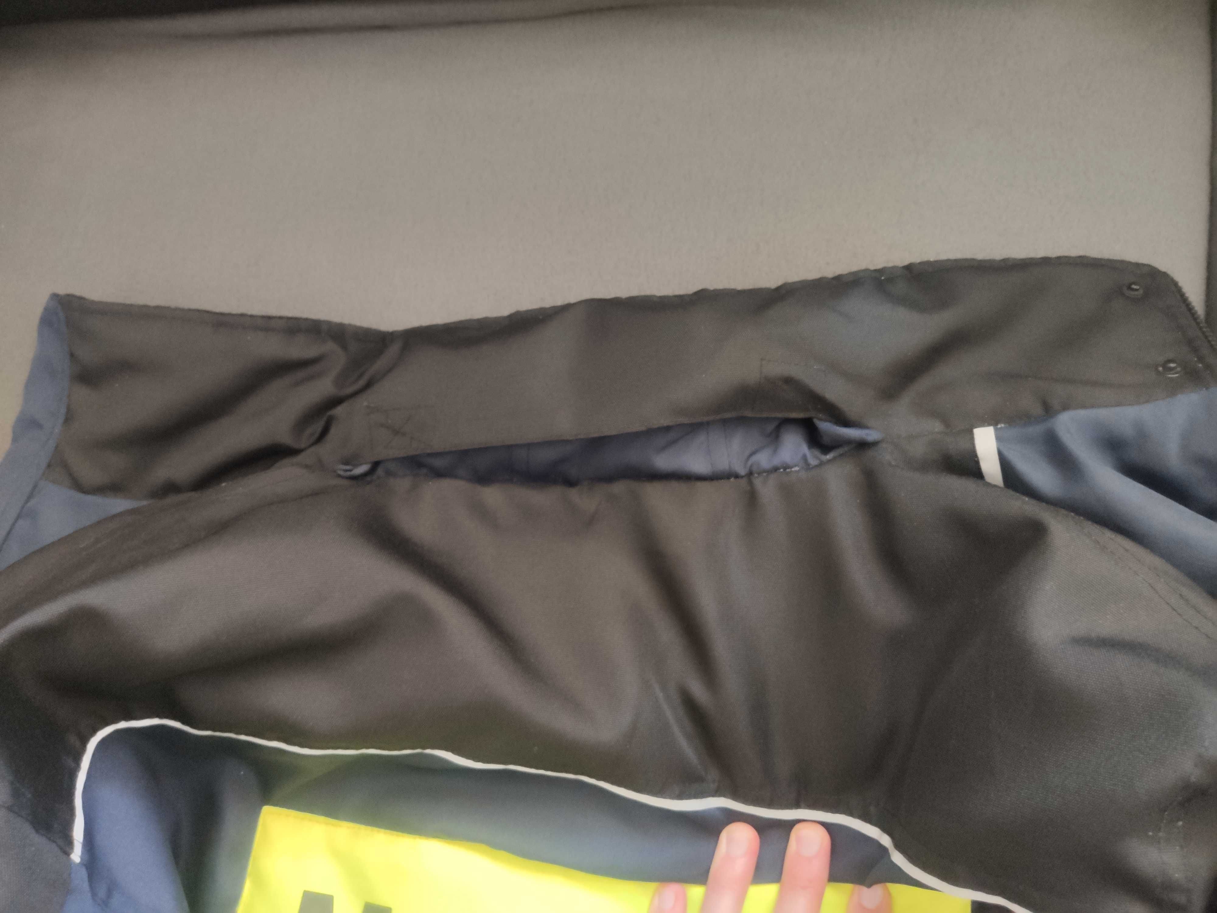 Nowa kurtka Win-Bluber XL odblaski, napis magazyn z kapturem