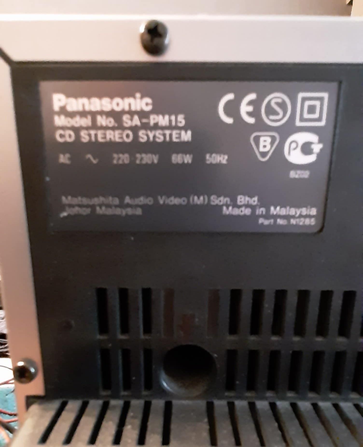 Wieża stereo Panasonic
